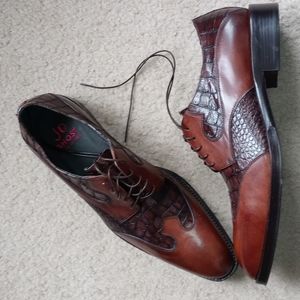 Jo ghost lace up captoe men's dress shoe brown men's lace up dress. New. Sz 43